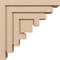 Ekena Millwork 5"W x 20"D x 20"H Thin Landon Rough Cedar Woodgrain TimberThane Corbel, Primed Tan CORUR05X20X20LANRCPR - alternate 4